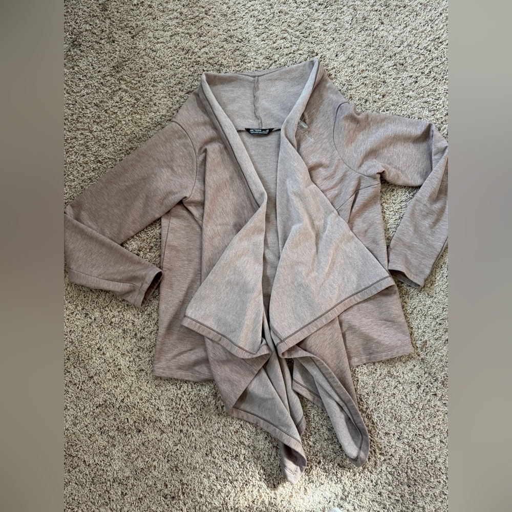 ARC'TERY Nyara Wrap Coat Cardigan Womens Size L Open Front Cardigan - Picture 12 of 12